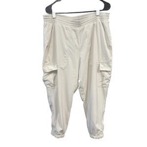 Cream Cargo Joggers - Old Navy Active - L